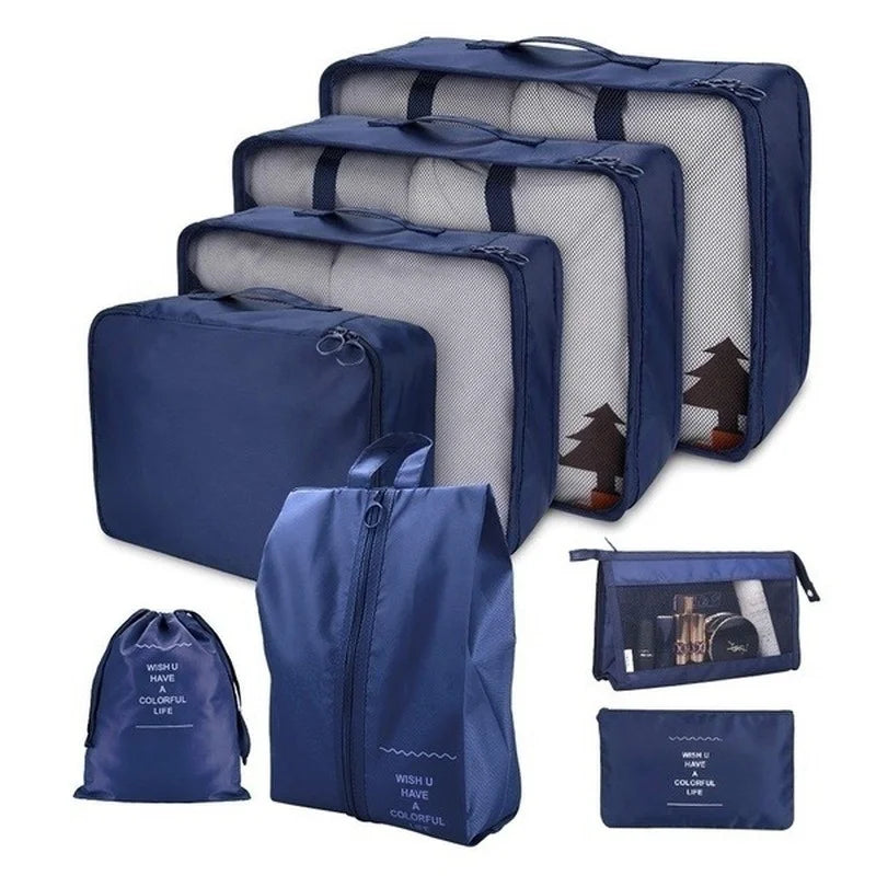 8Pcs/Set Organizer Bags for Travel Organizer Bags Accessories Luggage Suitcase Organizer Waterproof Wash Bag Clothes Storage