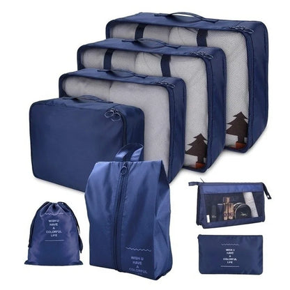 8Pcs/Set Organizer Bags for Travel Organizer Bags Accessories Luggage Suitcase Organizer Waterproof Wash Bag Clothes Storage