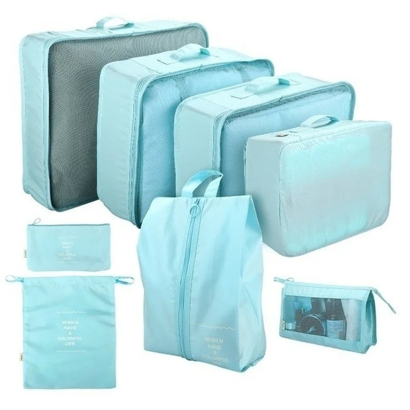 8Pcs/Set Organizer Bags for Travel Organizer Bags Accessories Luggage Suitcase Organizer Waterproof Wash Bag Clothes Storage